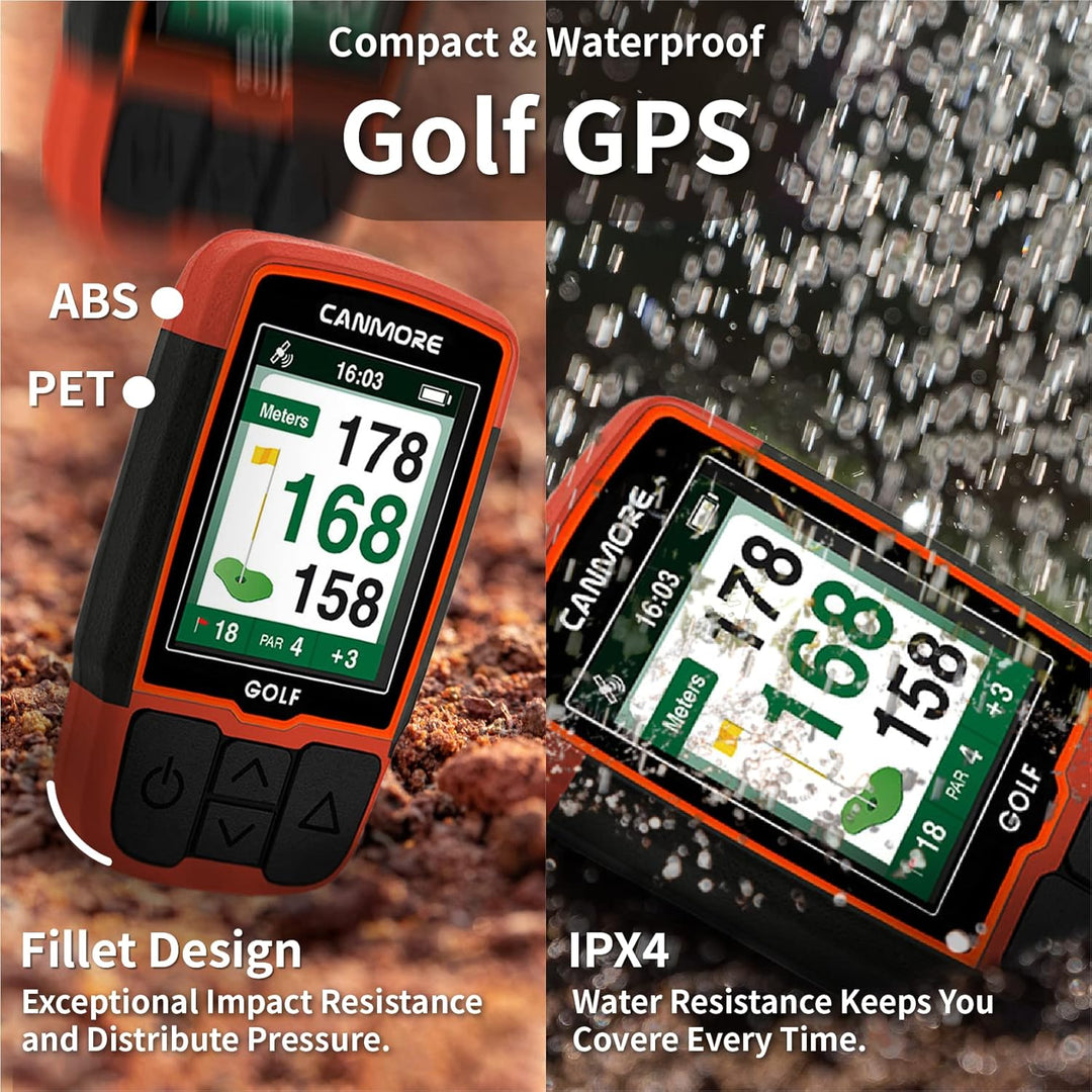 Canmore HG200 Golf-GPS – Wasserdichtes 2-Zoll-Vollfarbdisplay mit über 41.000 wichtigen Golfplatzdat