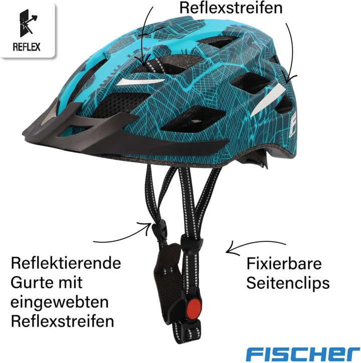 FISCHER Fahrradhelm, Radhelm, Cityhelm Urban Plus, mit integriertem LED-Rücklicht für Damen und Herr