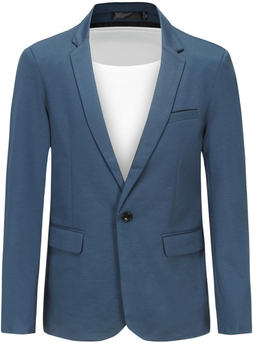 Allthemen Herren Sakko Baumwolle Stretch EIN Knopf Slim Fit Blazer Sportlich Freizeit Anzugjacke Lei
