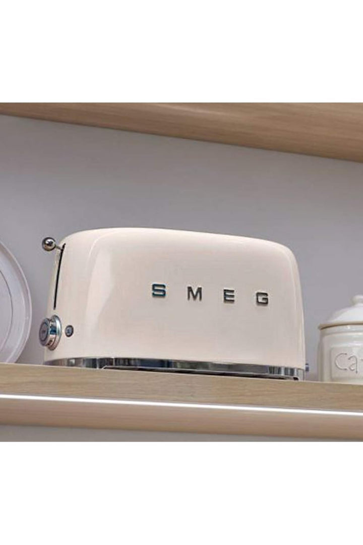 Smeg TSF02CREU Toaster 4 Scheiben, Creme, Creme