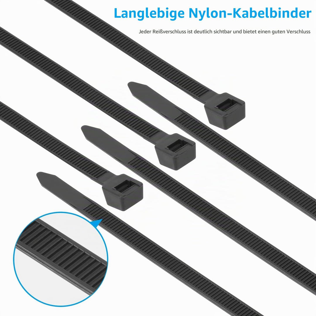 Armpow 450mm x 9mm Kabelbinder Set - 100 Stück, Braun, Breit, 80KG Zugfestigkeit, UV-Beständig, Lang
