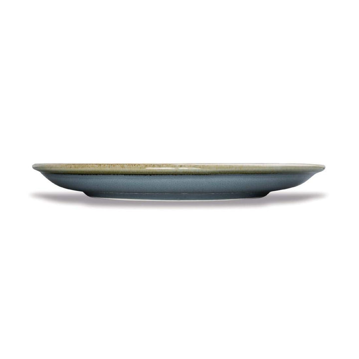 Olympia Kiln Round Coupe Plates Set 230 mm/9 inch (6er Pack), Ozeanblau, Mikrowellen- und spülmaschi