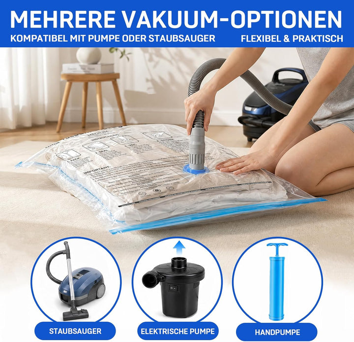 Vakuumbeutel für Kleidung Bettdecken 12 Stück, CaptainFive Vakuumierbeutel 3 Grössen (4 * 100x80cm +