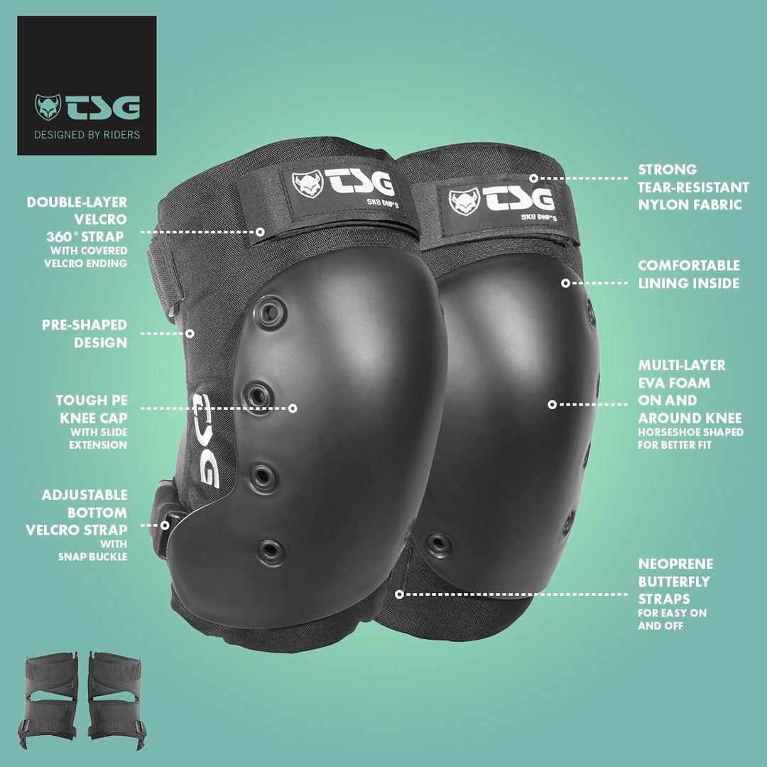 TSG Kneepad Sk8 Dhp's Knieschoner S Schwarz, S Schwarz
