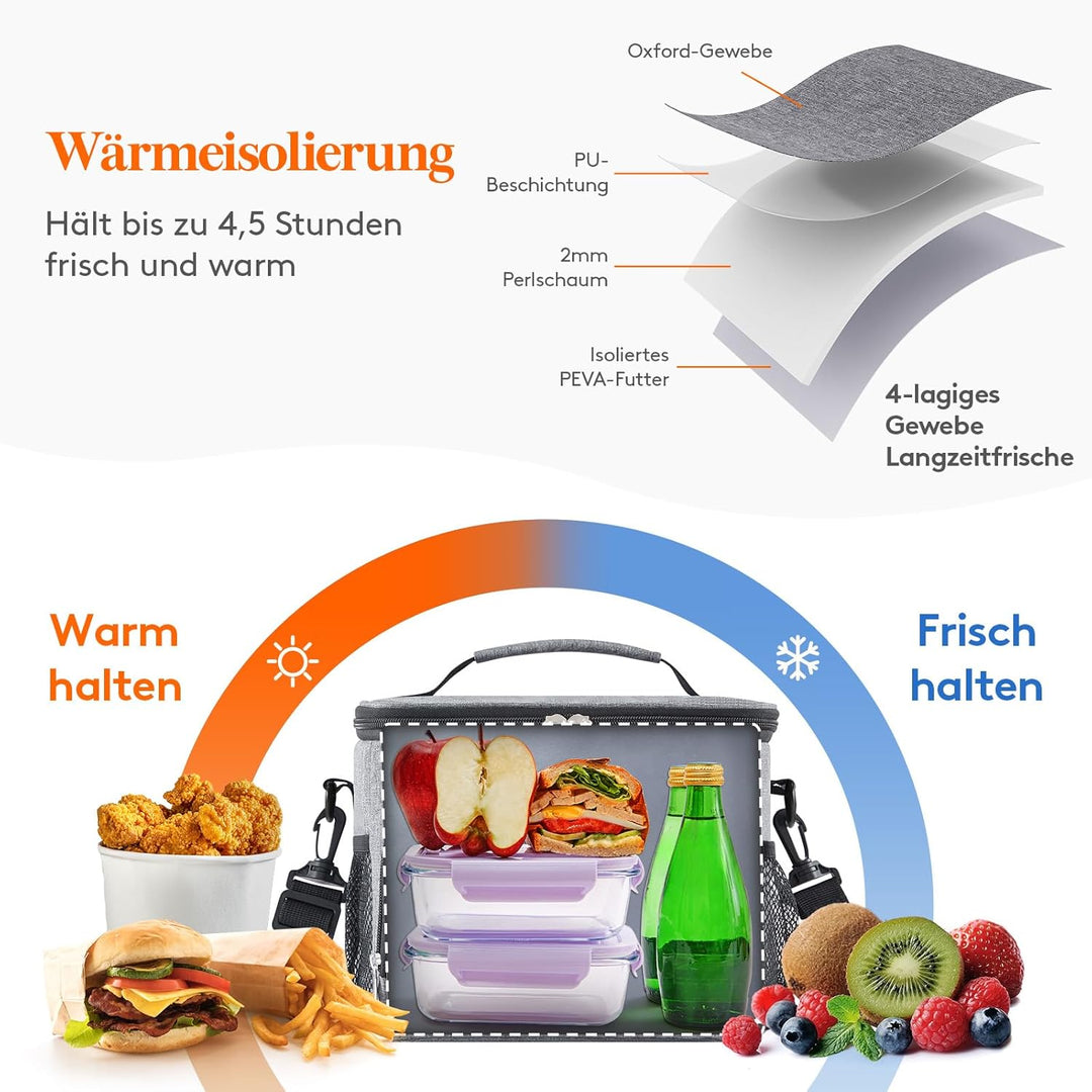 Lifewit Isolierte Kühltasche, Wiederverwendbare Lunchtasche, Tragbare Kühlbox, weiche Tragetasche, a