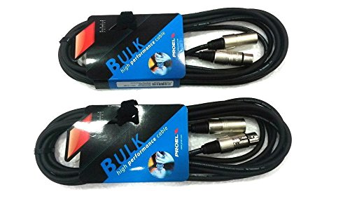 PROEL BULK250LU3 Professionelles Audiokabel für Mikrofon und Lautsprecher mit Cannon XLR Steckern M/