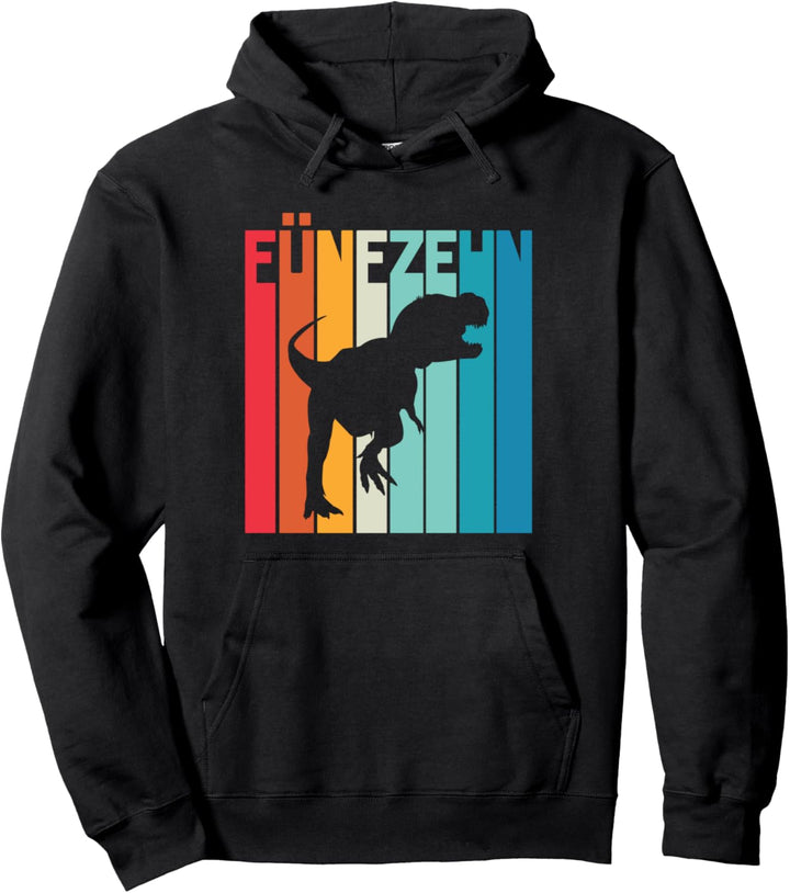 15. Geburtstag Retro Dino Junge Mädchen Dinosaurier Pullover Hoodie