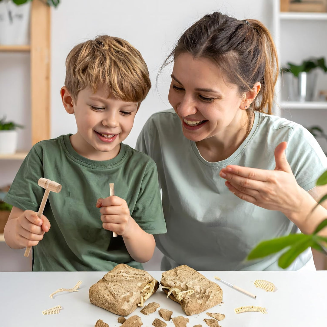 Velociraptor Dino Ausgrabungsset für Kinder - Velociraptor Skelett aus und baue es zusammen, Werde P