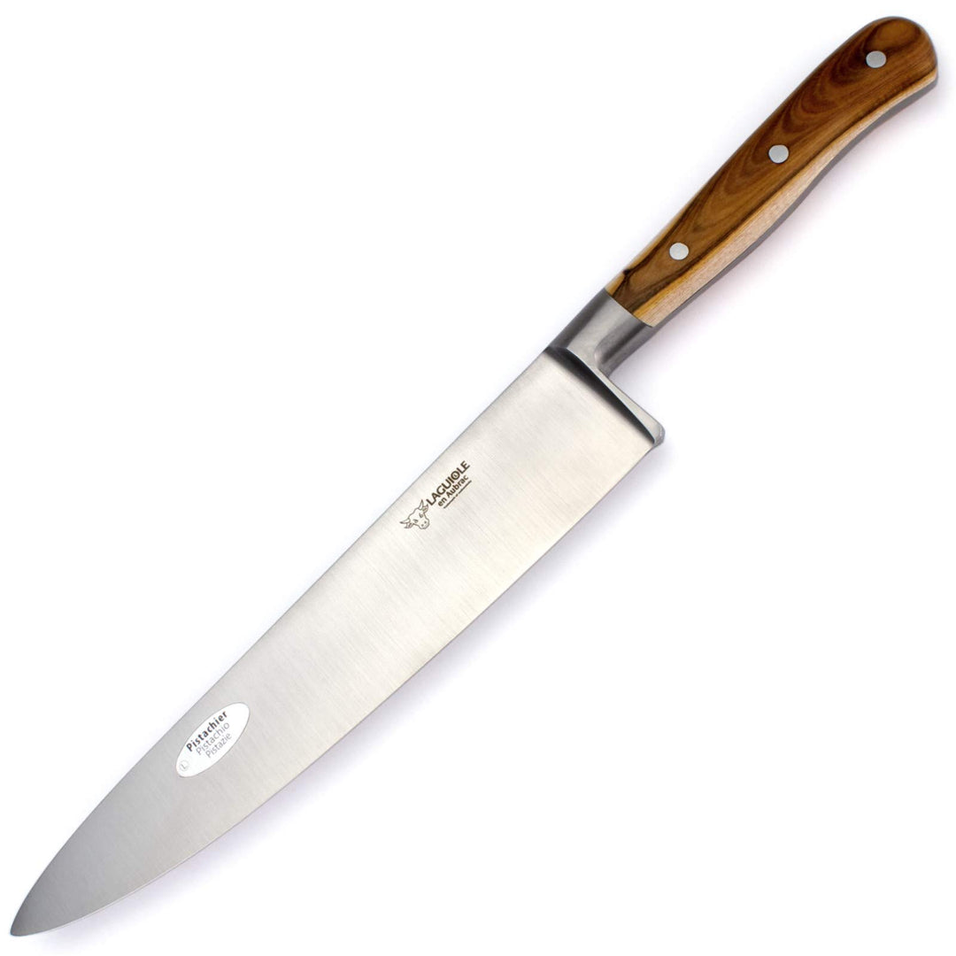 Laguiole en Aubrac Kochmesser Küchenmesser - Klinge 20 cm - Griff Pistazie Pistazienholz - Geschmied