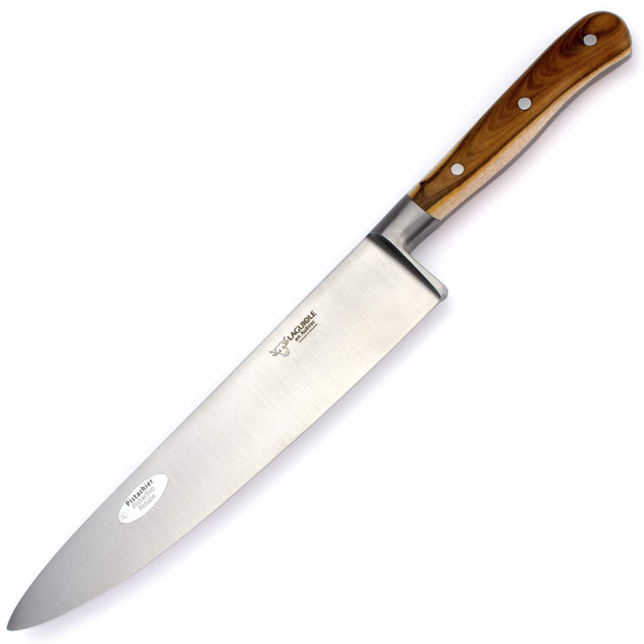 Laguiole en Aubrac Kochmesser Küchenmesser - Klinge 20 cm - Griff Pistazie Pistazienholz - Geschmied