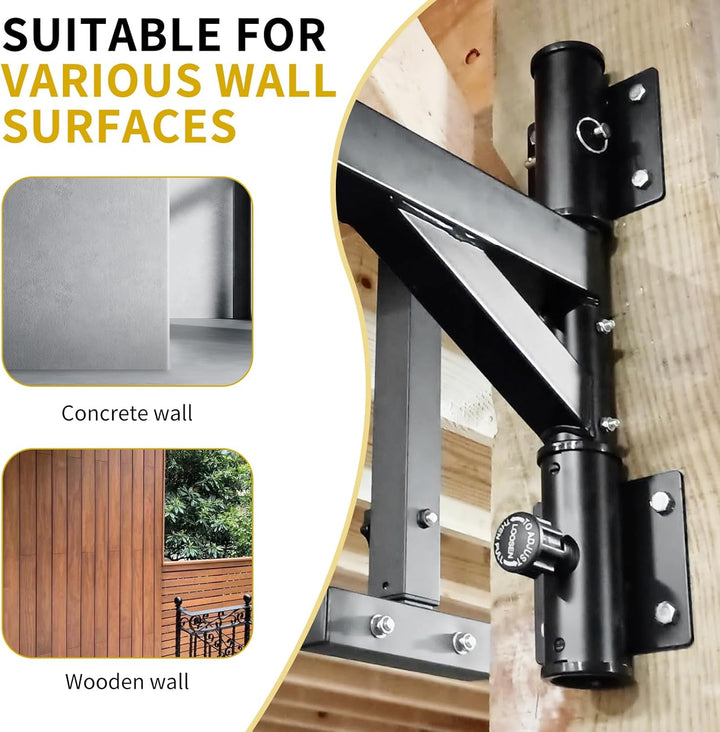 Heavy Duty Bag Hangers Bracket, Wall Mounted Punching Bag Hanger, The Arm can be Rotated 180°, Maxim
