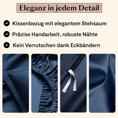 Amqua ägyptische Baumwolle Spannbettlaken 90x200cm Boxspringbett Dunkelblau| Spannbettlaken 90x200 B