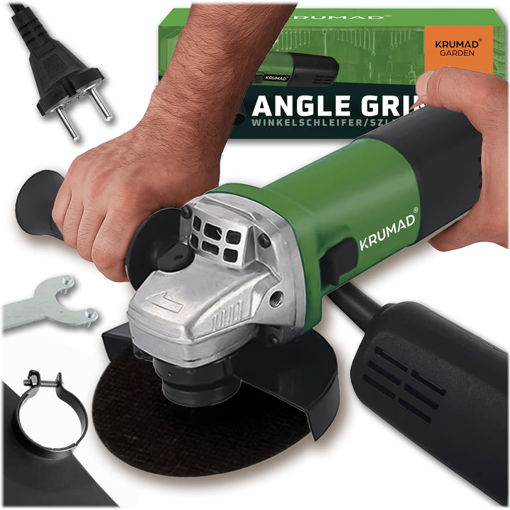 KRUMAD Winkelschleifer 950W – Scheiben-Ø 125mm – Leistungsstarke Schleifmaschine mit 3.000-11.000 U/