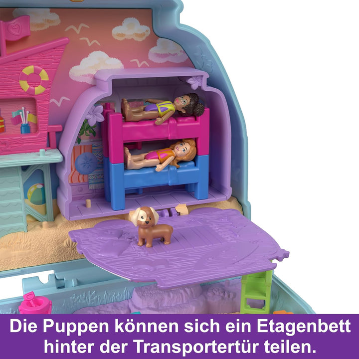 Polly Pocket Urlaub am Hundestrand Schatulle - Roadtrip-Abenteuer mit 2 Puppen, 12 Accessoires ultim