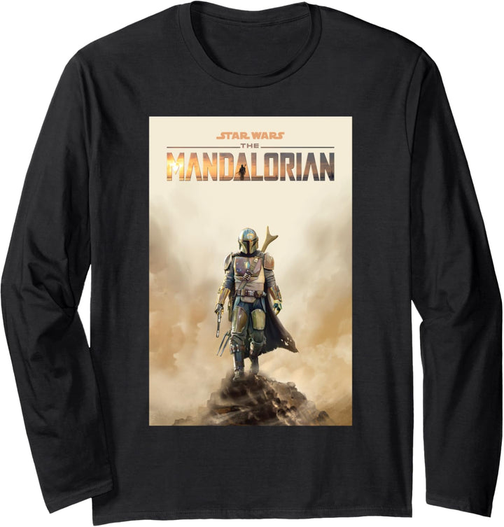 Star Wars The Mandalorian Series Bounty Hunter Poster Langarmshirt