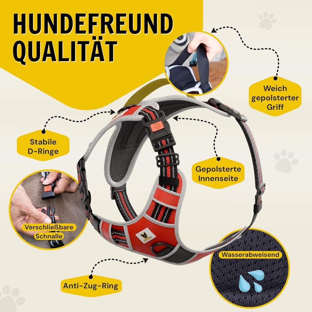 Hundefreund Hundegeschirr für Kleine Hunde – Reflektierend, Gepolstert &amp; Verstellbar – Anti-Zug Gesc