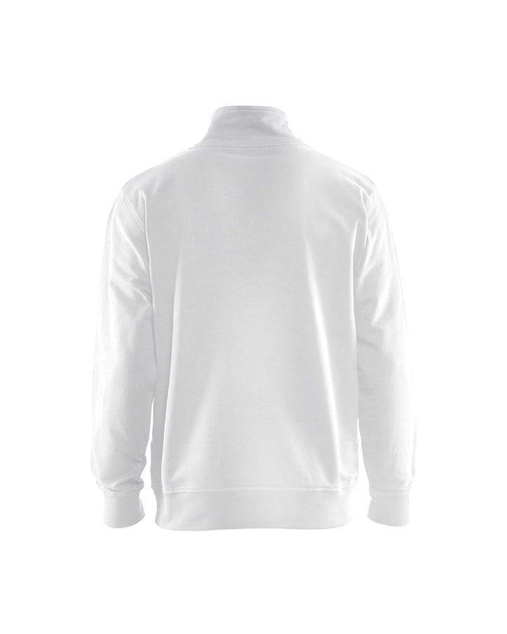 Blaklader 335311581094XS Sweater mit Half-Zip 2-Farbig, Weiss/Grau, Grösse XS