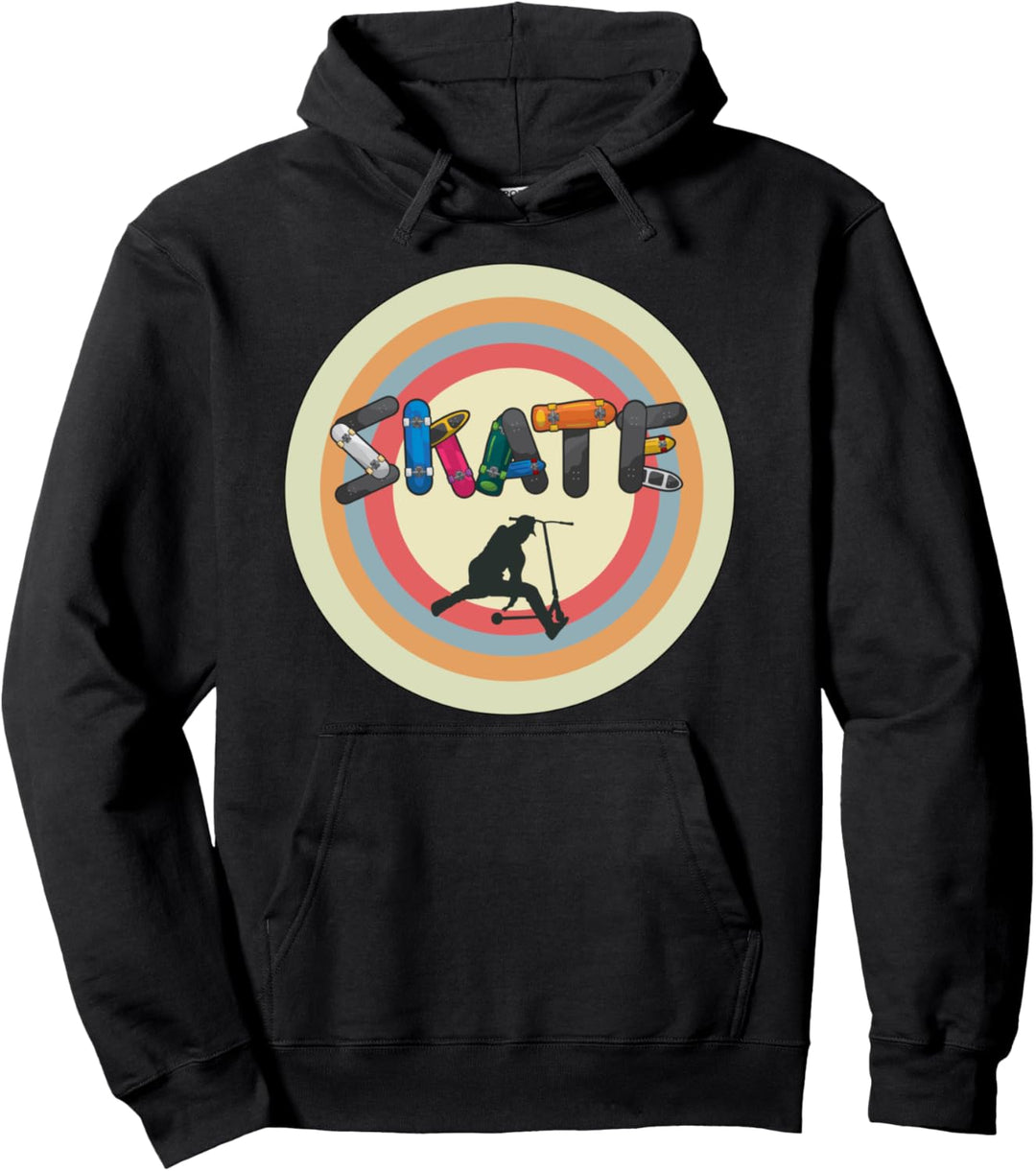 Vintage Skater Design für Scooter und Skater Boys Pullover Hoodie