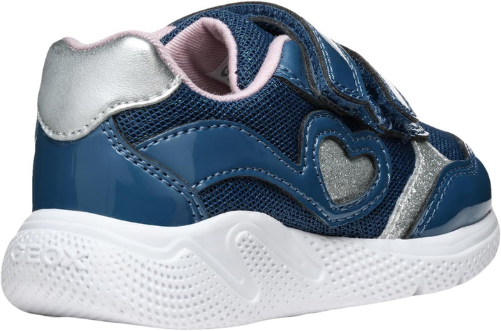 Geox Mädchen B Sprintye Girl A Sneakers 24 EU Avio Silver, 24 EU Avio Silver