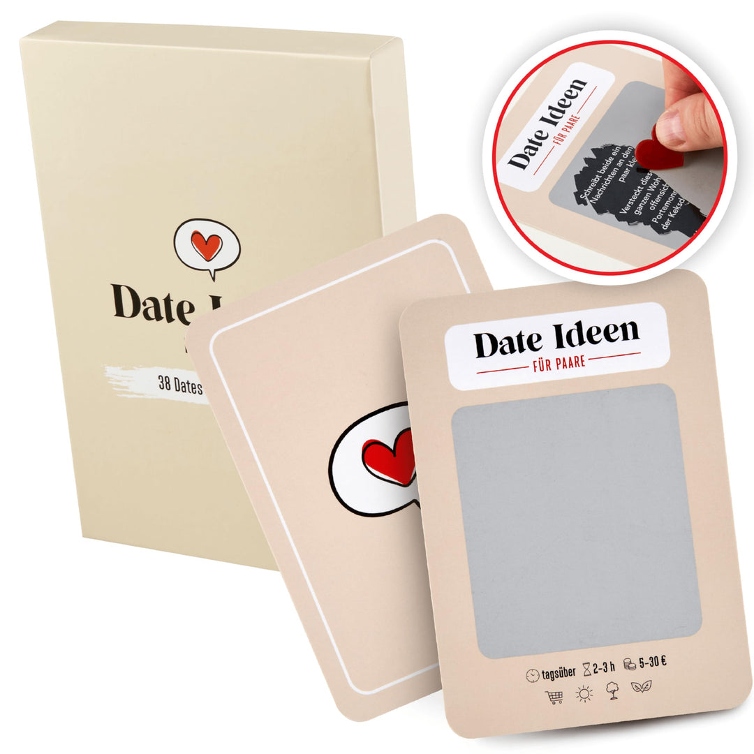 Date Ideen für Paare | Date Karten zum Freirubbeln für Erwachsene | Bucket List für Pärchen | Jahres
