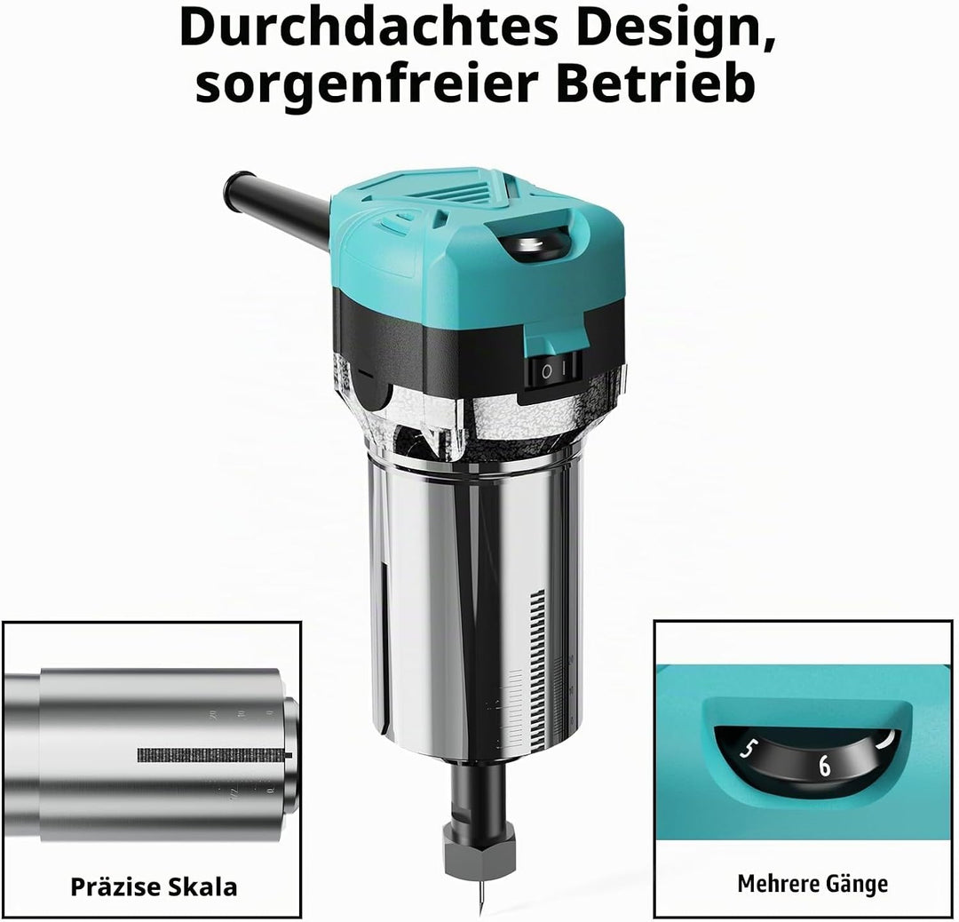 Twotrees 800W Profi Holzfräse, 30000 U/min, Kompakt CNC Fräse für TTC450 Pro Fräsmaschine, mit 1/4"-
