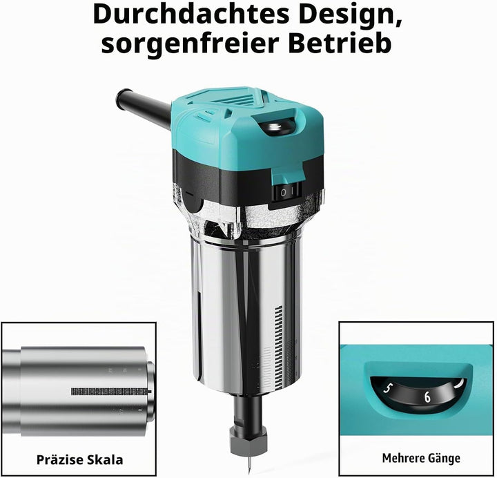 Twotrees 800W Profi Holzfräse, 30000 U/min, Kompakt CNC Fräse für TTC450 Pro Fräsmaschine, mit 1/4"-