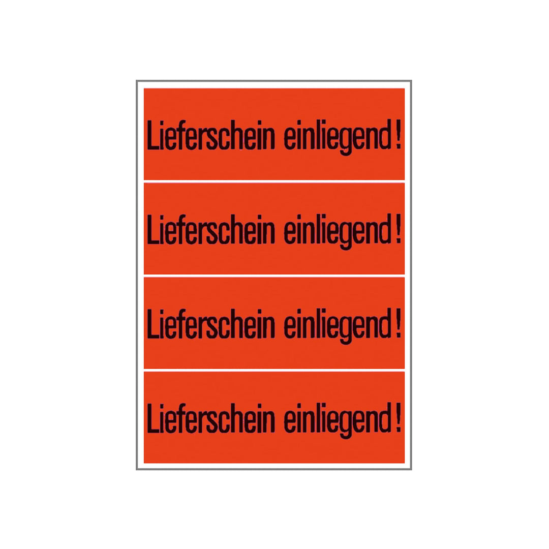 HERMA 6754 Lieferschein einliegend Aufkleber, 1000 Stück, 39 x 118 mm, selbstklebend, klein, Warnhin