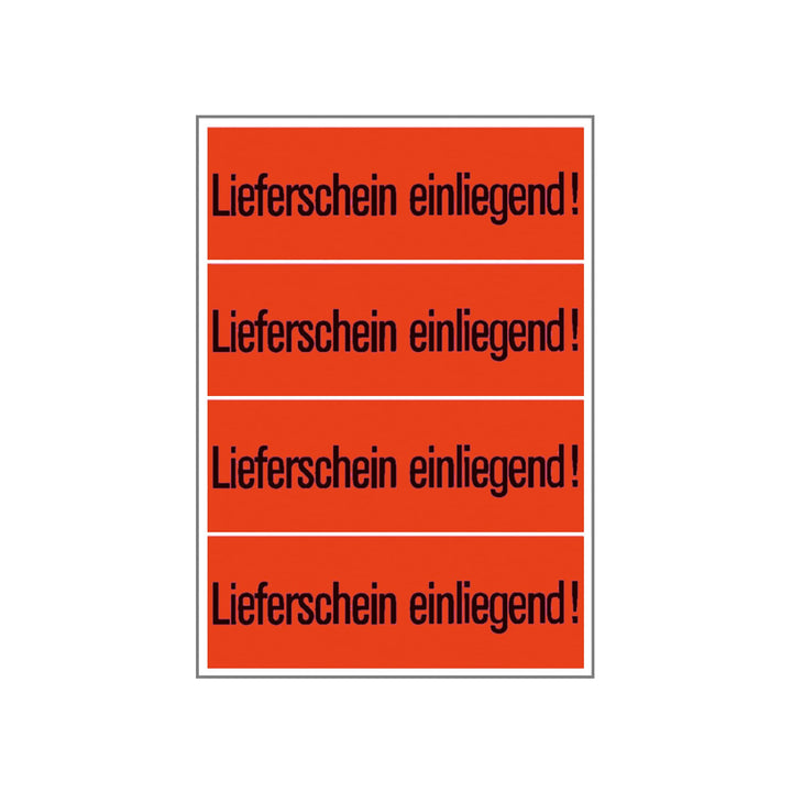 HERMA 6754 Lieferschein einliegend Aufkleber, 1000 Stück, 39 x 118 mm, selbstklebend, klein, Warnhin