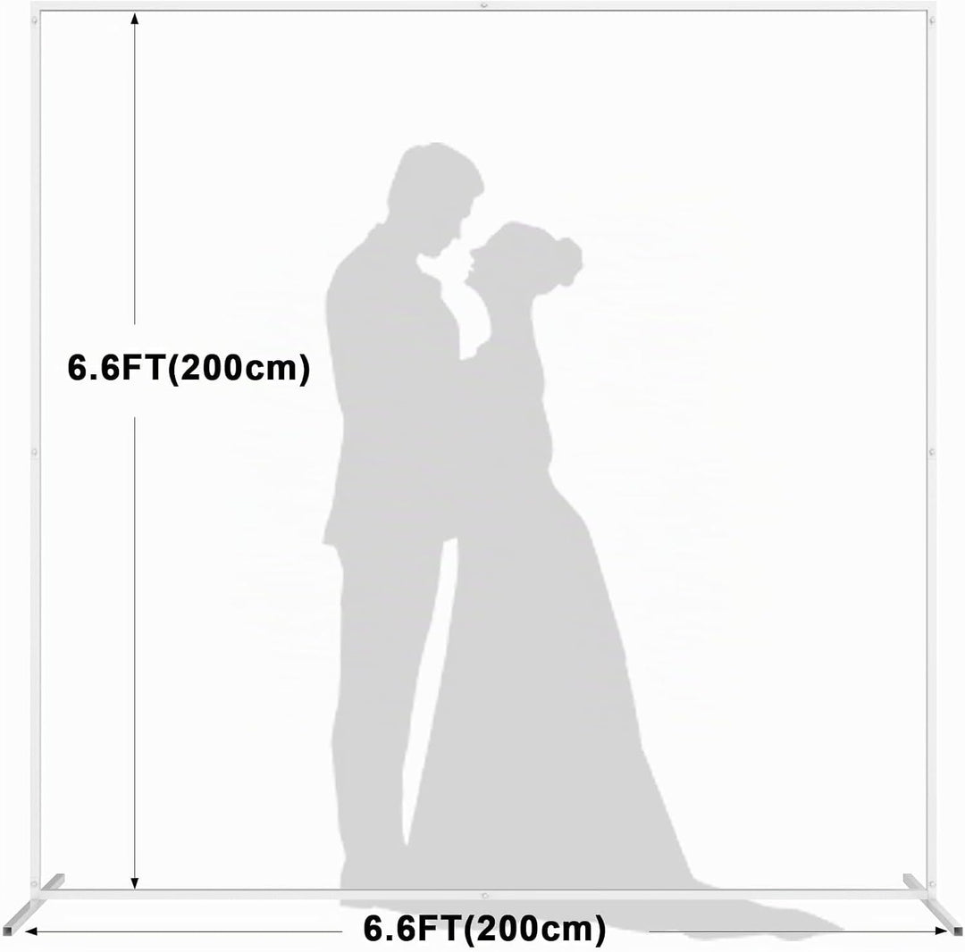 Hochzeitsbogen-Hintergrundständer, quadratisch, Hochzeitsbögen für Zeremonie, weisser Metallbogenstä