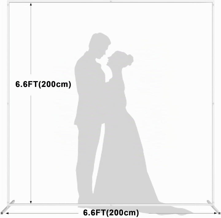Hochzeitsbogen-Hintergrundständer, quadratisch, Hochzeitsbögen für Zeremonie, weisser Metallbogenstä
