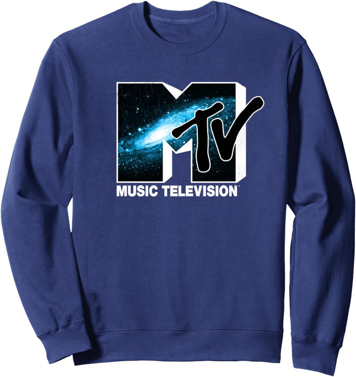 MTV Galaxy Spiral Fill Logo Sweatshirt