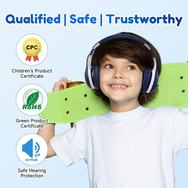 EarFun Bluetooth Kopfhörer Kinder [2er-Pack], 85/94dB Lautstärkeregelung, HiFi Sound, HD-Mikrofon, 4