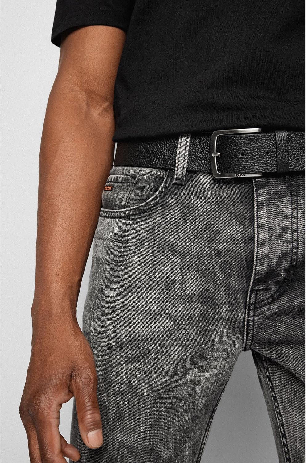BOSS Herren Gürtel 105 Black1, 105 Black1