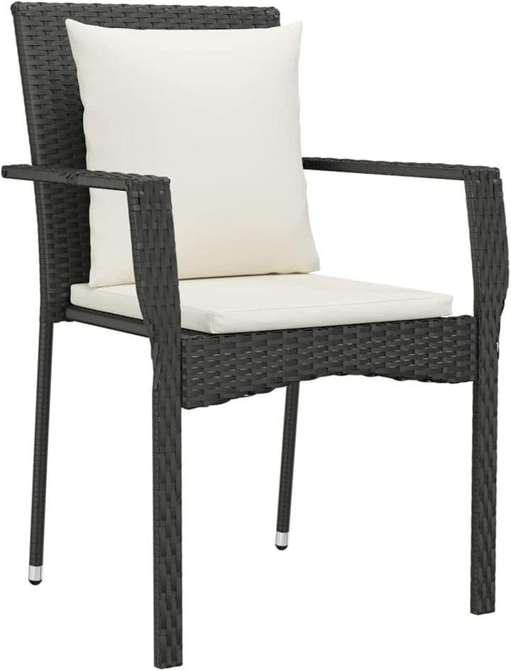 Festnight 7 teilig Garten Sitzgruppe Poly Rattan Gartenmöbel Set 6 Personen Essgruppe Gartentisch mi