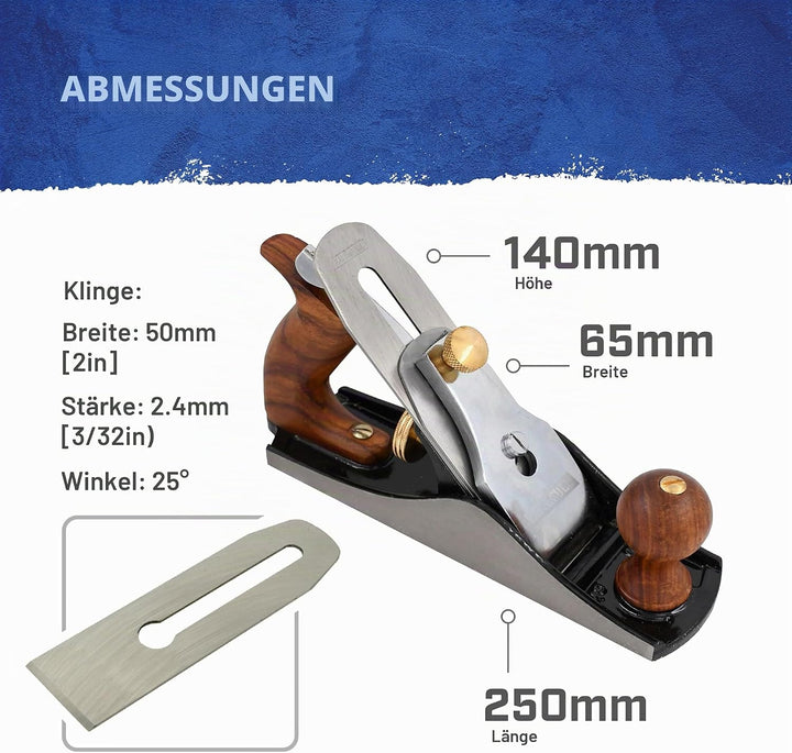 Faithfull - No.4 Putzhobel in Holzkiste - FAIPLANE4B Grey