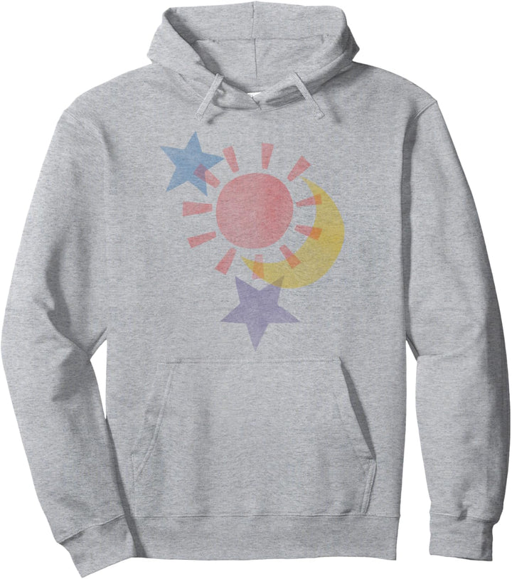 Trendy Sun Moon And Stars Pullover Hoodie