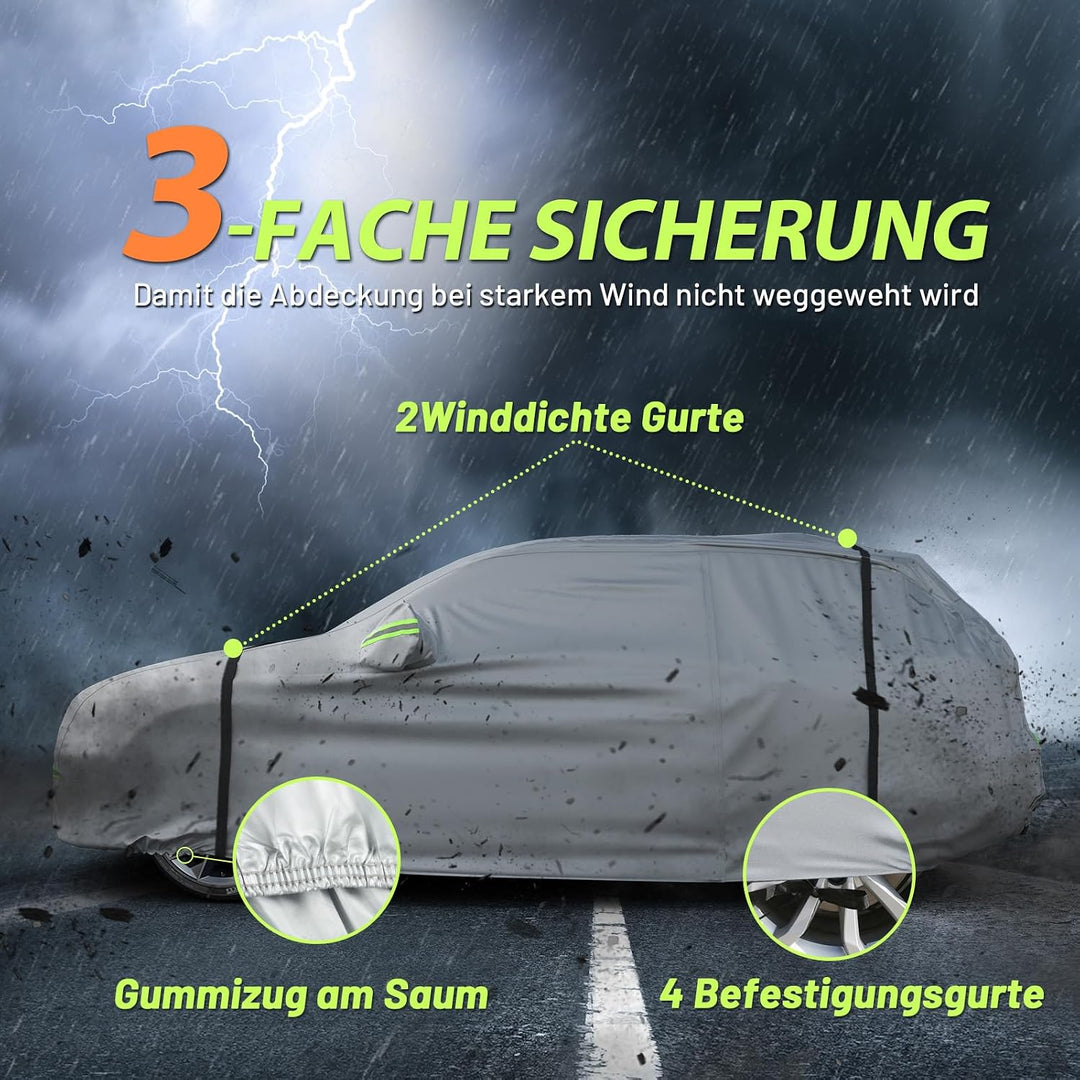 Favoto Autoabdeckung Vollgarage Auto Abdeckplane Staubdicht Wasserdicht Autohülle Autoplane Winter &amp;