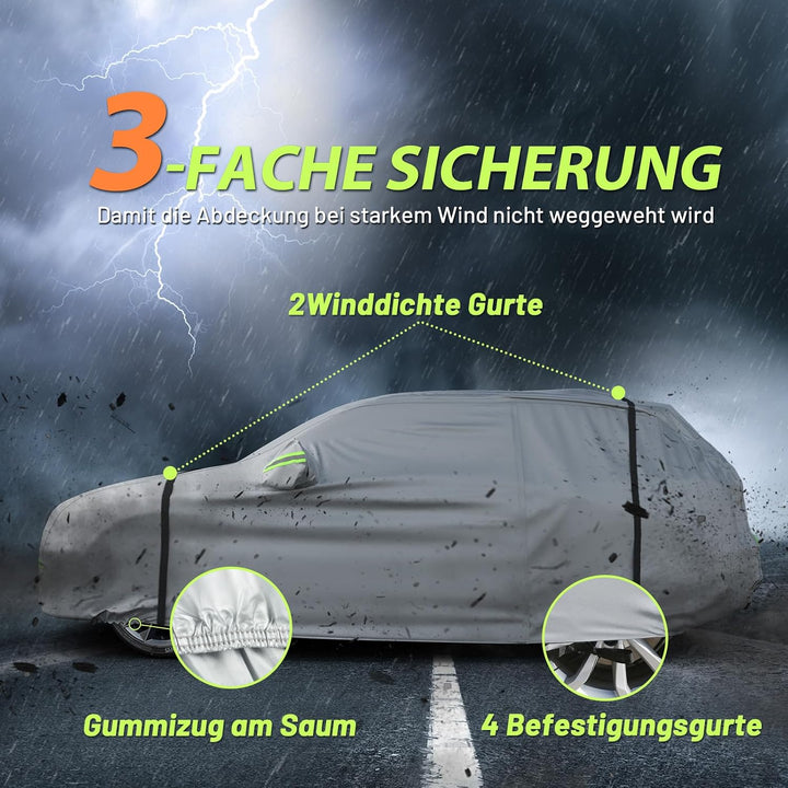 Favoto Autoabdeckung Vollgarage Auto Abdeckplane Staubdicht Wasserdicht Autohülle Autoplane Winter &amp;