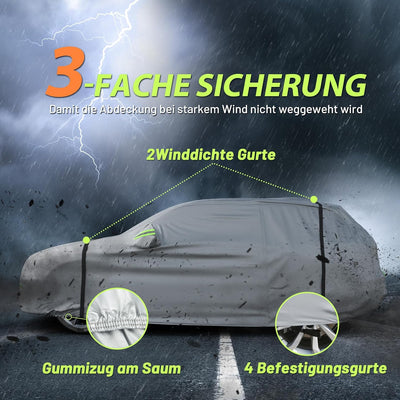 Favoto Autoabdeckung Vollgarage Auto Abdeckplane Staubdicht Wasserdicht Autohülle Autoplane Winter &