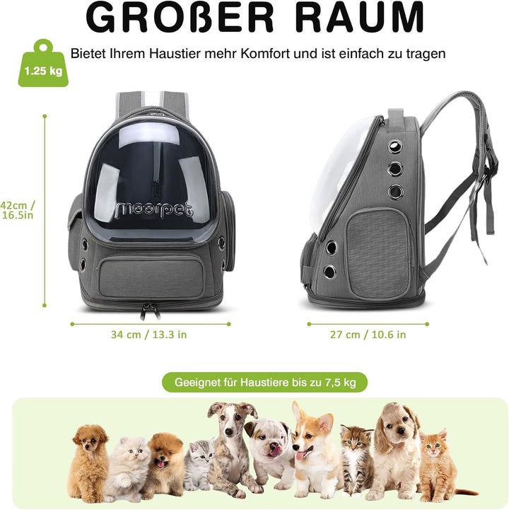 ALLSOPETS Katzenrucksack Träger Innovativer Reisender Bubble Rucksack Tragbar Haustierträger für Kat