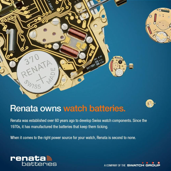 Renata 364 SR621SW Knopfzellen 10 Stück x 100 = 100 Silber 1,55 V Made in Swiss 100 Batteries, 100 B