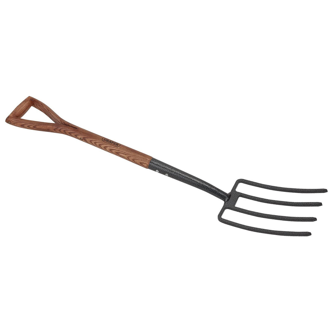 Draper DRA14301 Gartengabel aus Karbonstahl mit Eschenholzgriff, Gartengabel