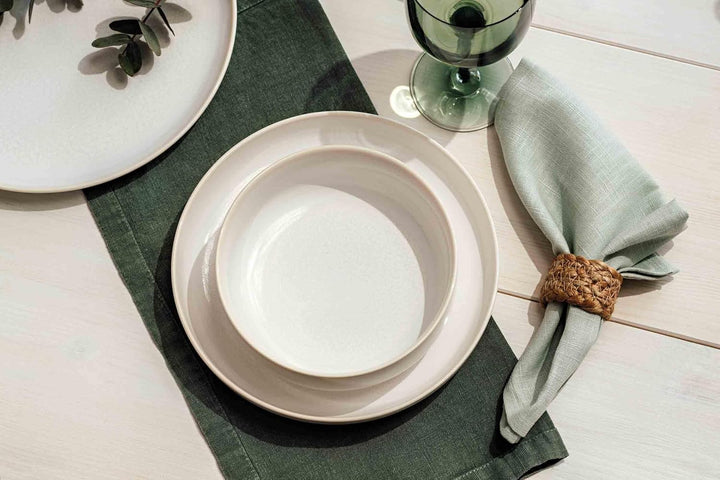 Villeroy & Boch like. by Crafted Cotton Suppenteller 6er Set, 22 cm, Tiefer Teller mit Reaktivglasur