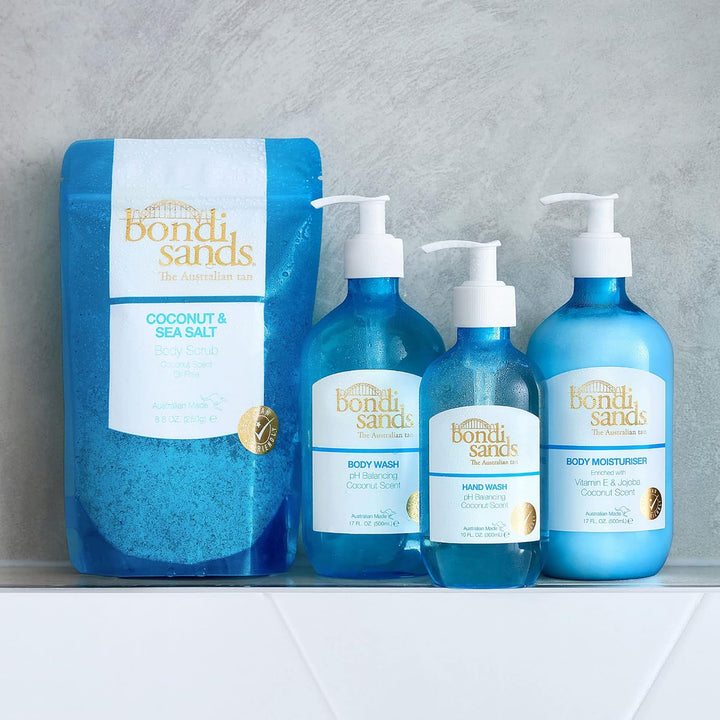 BONDI SANDS Coconut & Sea Salt Scrub | Ölfreie Formel Peelt sanft + entfernt Unreinheiten mit Kokosn