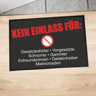 4youDesign XXL Fussmatte -Kein Einlass für.- Innenbereich - Aussenbereich - Türmatte Schmutzfangmatt