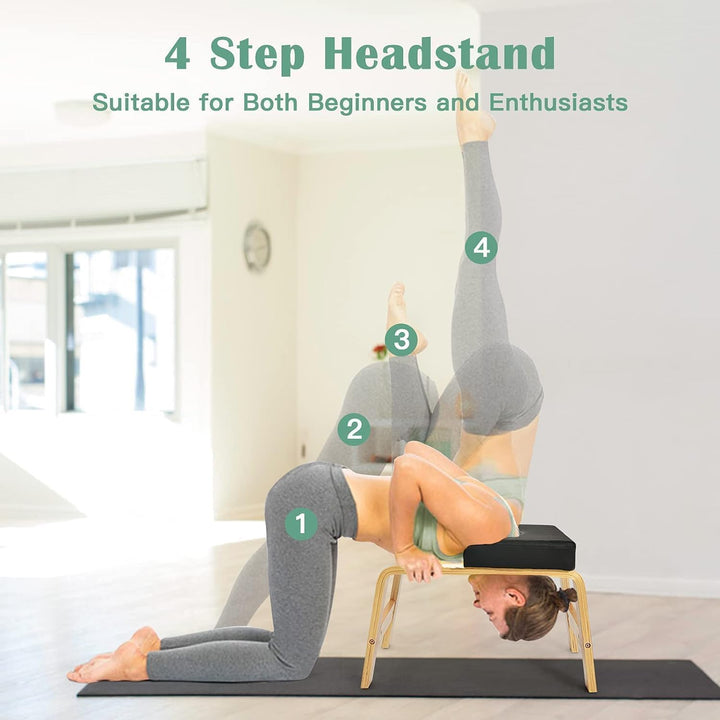 Yoga Kopfstandhocker，Kopfstandhocker，Kopfstandstuhl für Gleichgewichtstraining, Inversion Stool w/So
