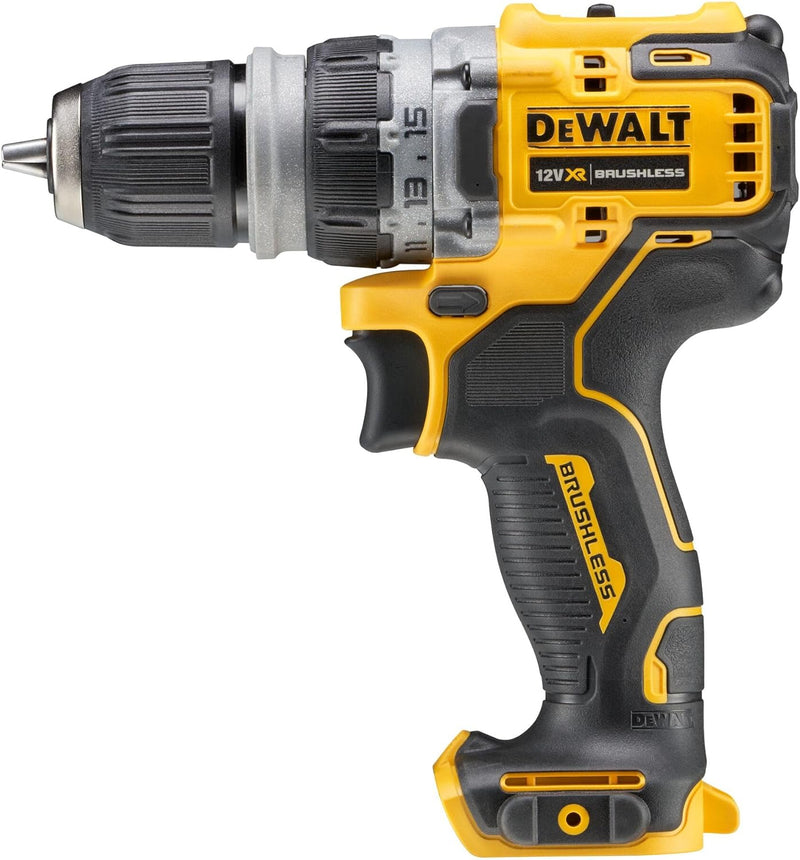 Dewalt 12 Volt 2-Gang Akku-Bohrschrauber DCD703NT (bürstenloser Motor, mit 4 wechselbaren Werkzeug-A