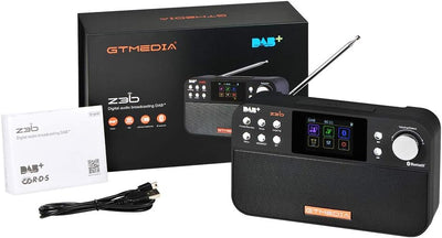 Digitalradio Z3B Dab + / FM RDS Mit Bluetooth tragbar wiederaufladbar dab Plus Radio mit Alarm, Time