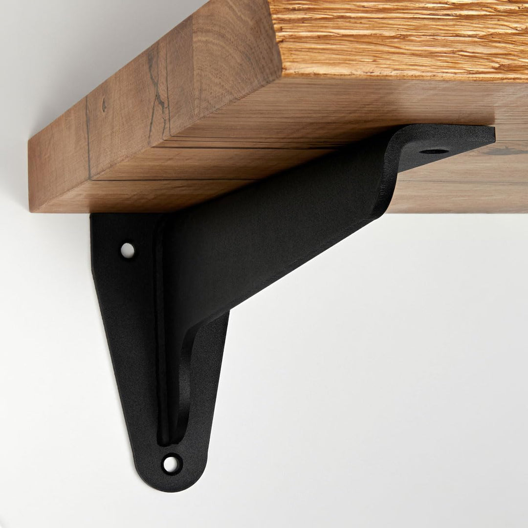 BestLoft Waschtischplatte Holz - Waschtisch Eiche massiv 40 mm dick mit Baumkante - Waschtischkonsol