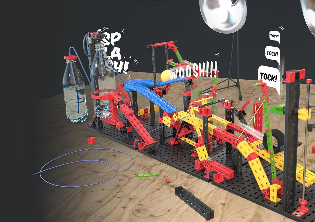 Fischertechnik 569018 Advanced Crazy Reactions, Konstruktionsbausatz mit 3 Modellen zum Bauen von ve